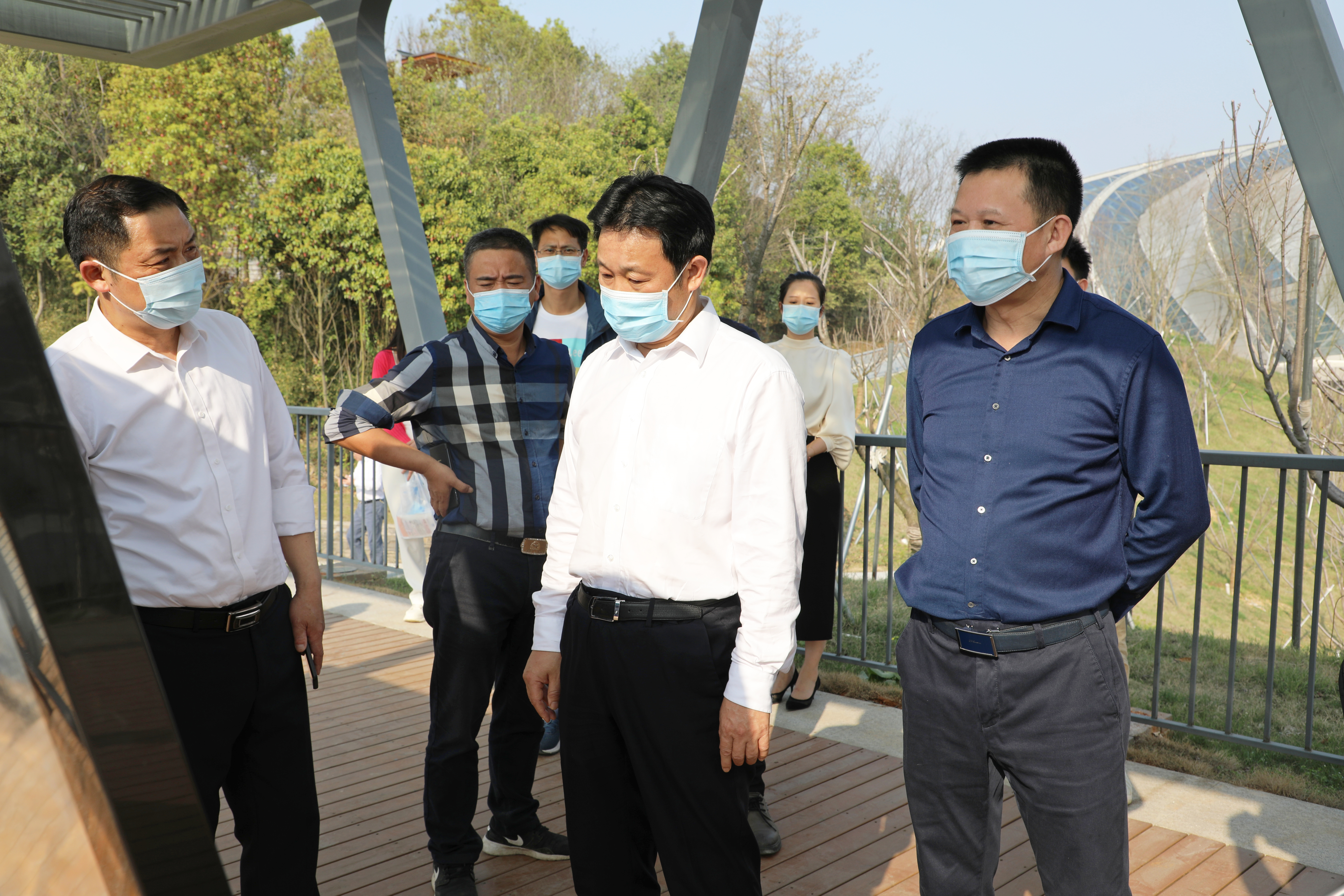 3月15日，市委副書記、湖南省第十四屆運動會，第十一屆殘疾人運動會岳陽市籌備委員會執(zhí)行主任李摯調(diào)研第十四屆省運會部分場館建設(shè)項目。.jpg